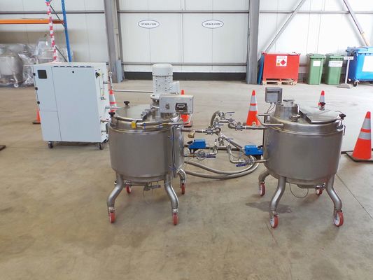 2 x 200L AISI316; mixing tank with control box; insulated; heat-exchanger; heating unit