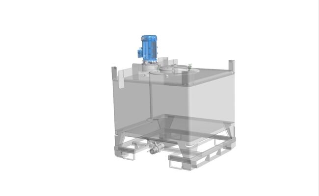 6 x nouveaux conteneurs IBC en acier inoxydable AISI304L équipés d'un agitateur