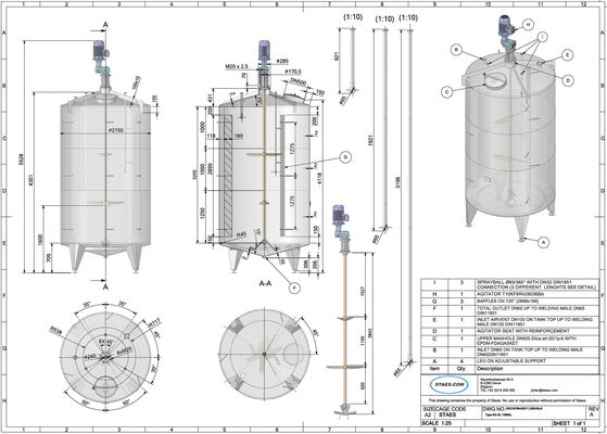 2107692 x Nieuwe roestvrijstalen verticale mengtanks van 12m³ en 15m³ in AISI316