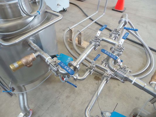2 x 200L AISI316; Roestvrijstalen mengtanks met sturingskast; geisoleerd; warmtewisselaar; verwarmingsunit