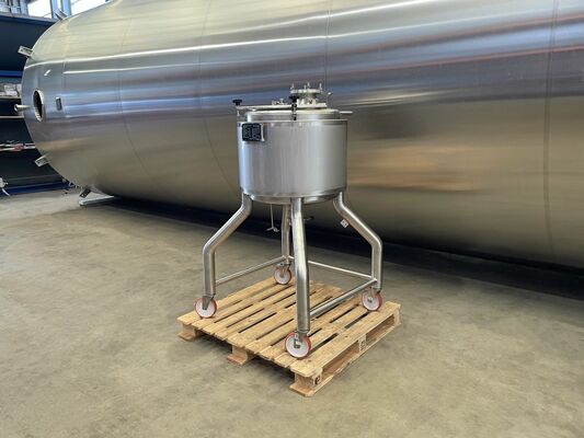 1 x Nieuwe roestvrijstalen verticale mengtank van 150L in AISI316L