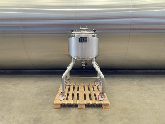 1 x Nieuwe roestvrijstalen verticale mengtank van 150L in AISI316L