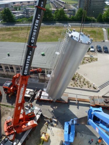 6 x 120 m³ AISI 304; roestvrijstalen opslagtanks; geisoleerd; vertikaal; DIN code