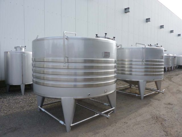 Project 2 x 6.3m³ AISI 304; heatexchanger; fermentation tanks