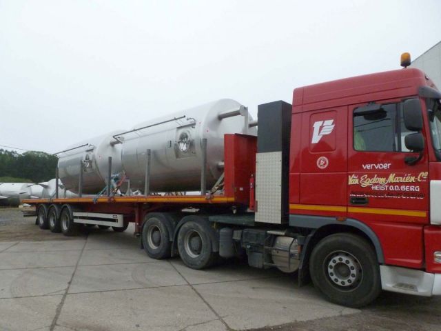 Project 2 x 12m³ AISI 304; warmtewisselaar; isolatie; druk