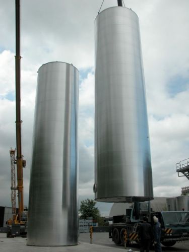 Project 6 x 185m³ & 2 x 60m³ AISI 304 tweedehands; warmtewisselaar; isolatie