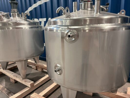4 x Neuer vertikaler 1.000L Edelstahl-Mischbehälter aus AISI316L