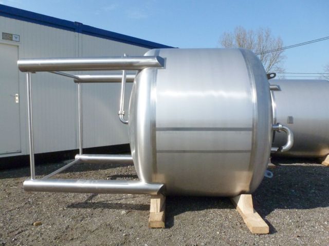 1 x 3.5m³ & 1 x 3.8m³ AISI 304; cuves de stockage en acier inoxydable; simple paroi; vertical