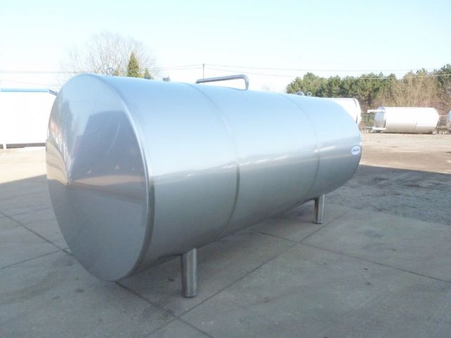1 x 4.8 m³ AISI316; rvs tank; geisoleerd; horizontaal