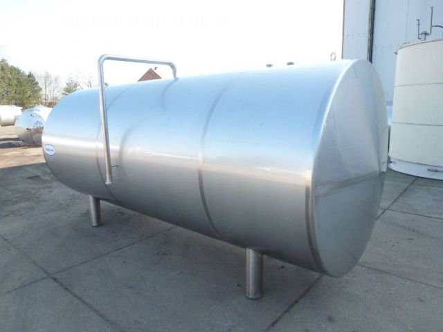 1 x 4.8 m³ AISI316; rvs tank; geisoleerd; horizontaal