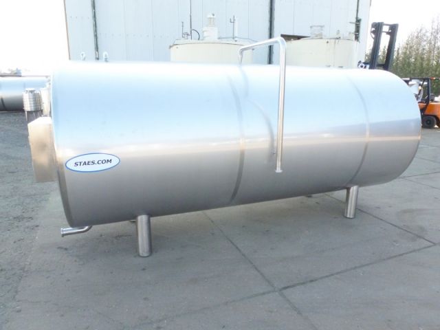 1 x 4.8 m³ AISI316; rvs tank; geisoleerd; horizontaal