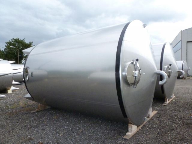 4 x 40m³ AISI304; CCT fermentatie tanks; enkelwandig; vertikaal