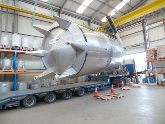 OR160412 - Brewery: 2 x 51 m³ AISI 316; stainless-steel watertanks; insulated; rivetted cladded
