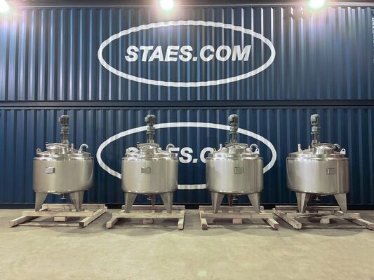 4 x Neuer vertikaler 1.000L Edelstahl-Mischbehälter aus AISI316L