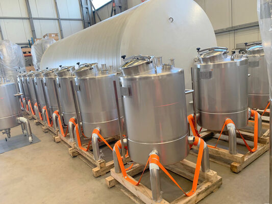 15 x New 500L stainless-steel AISI316L vertical mixing tanks.