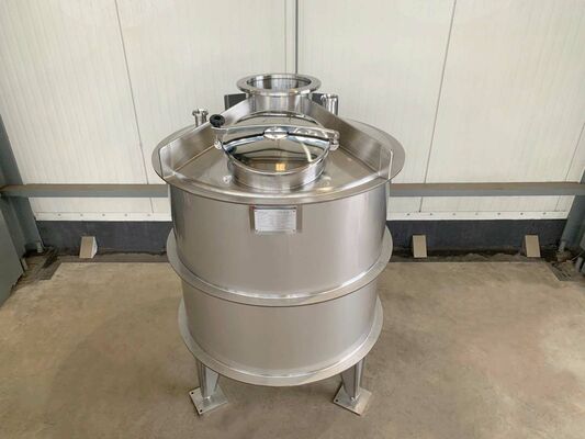 1 x Nieuwe roestvrijstalen verticale mengtank van 1.000L in AISI 316L