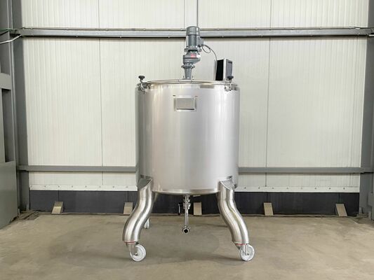 1 x Nieuwe roestvrijstalen verticale mengtank van 1.000L in AISI 316L