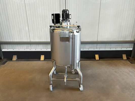 1 x Nieuwe 300 L verticale RVS mengtank in AISI 316L