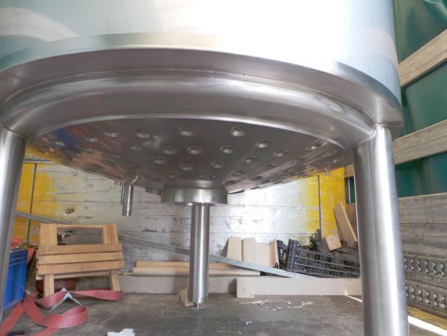 2 x 1060L AISI316; warmtewisselaar; isolatie; verticaal; conische