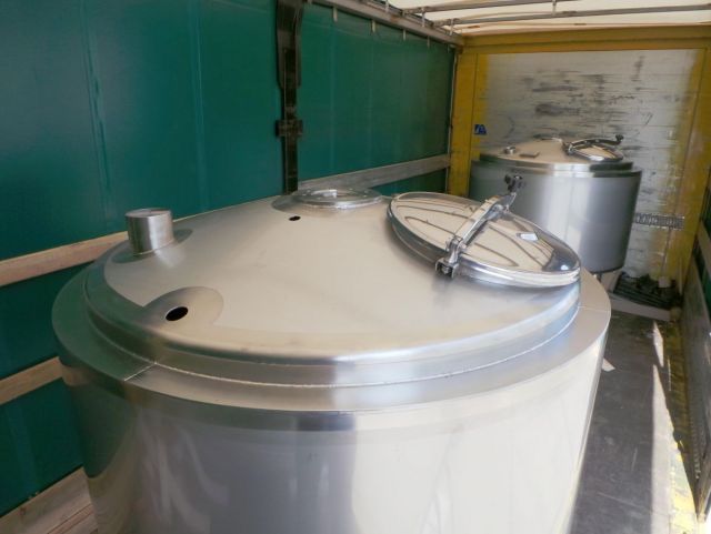 2 x 1060L AISI316; warmtewisselaar; isolatie; verticaal; conische