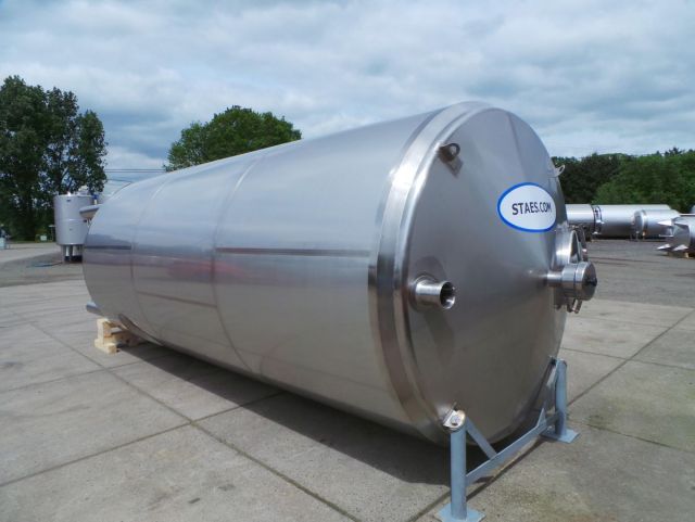 1 x 14.4m³ AISI304; warmtewisselaar; geisoleerd; roerwerk; vertikaal; conisch