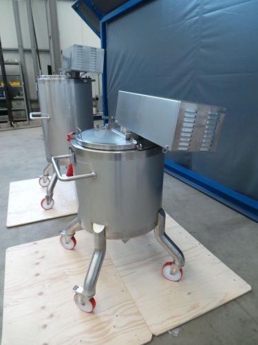 1 x 160L & 1 x 250L AISI 316; enkelwandig roestvrijstale mengtanks