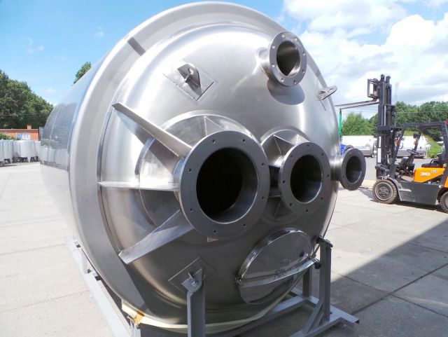 1 x 10.500L - 88 US bbl -  2.770 US gal - AISI316; mixing vessel; vertical; heat-exchanger; insulated; dissolver agitator
