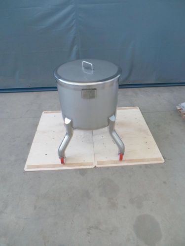 1 x 150L AISI304; enkelwandig intern transport tankje op wielen