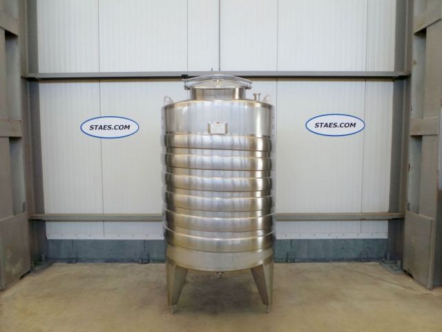 2 x 1.480L - 12 US bbl - 390 US gal AISI316; stainless-steel tanks; heat-exchanger; vertical; conical bottom