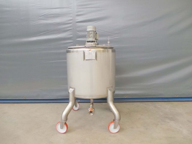 8 x 200L - 1.7 US bbl - 52 US gal -  AISI316: stainless-steel mixing tanks; single skin, vertical on casters