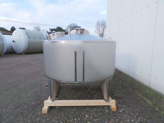 1 x 3.4m³ AISI304; cuves de stockage inoxydable; vertical; simple paroi