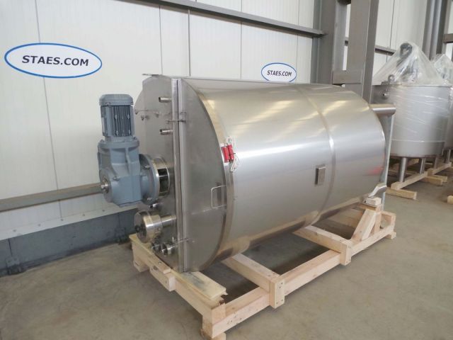 1 x 2.250L - 18 US bbl -  594 US gal - AISI304; vertical chocolate mixing tank with gate type agitator; heat-exchanger; insulated