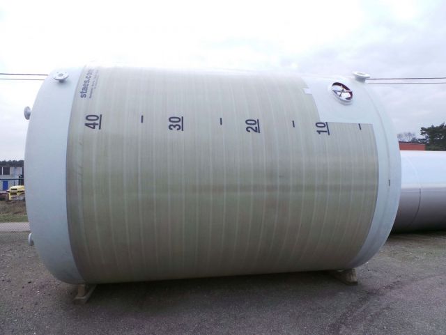 2 x 4m³ V2A; Edelstahl Behälter; Stehend; Einwandig & 1 x 52m³ Polyester(GFK) tank, mit Zertifikat für Lebensmittel