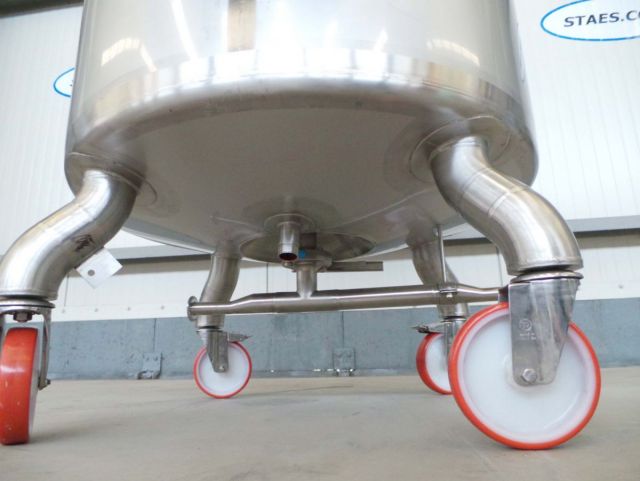 1 x 310L AISI316 roestvrijstalen mengtank; warmtewisselaar; isolatie; op wielen
