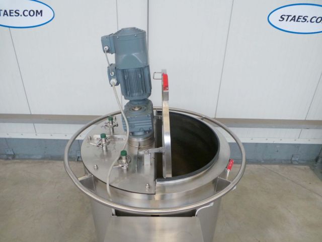 1 x 310L - 2.6 US bbl - 80 US gal - AISI316; mixing tank; heat-exchanger; insulated; on casters