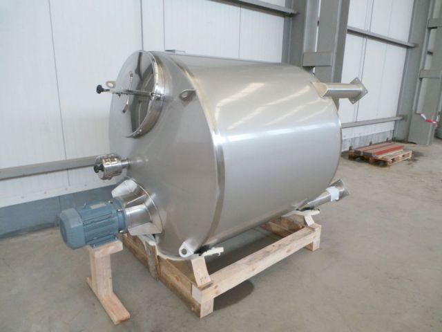 1 x 2.2m³ - 18 US bbl - 580 US gal - AISI316; stainless-steel mixing vessel; vertical on legs