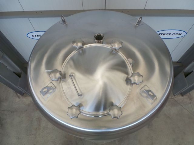 1 x 5.3m³ & 1 x 2.1m³ AISI304 Roestvijstalen druktanks; PED - CE; 10% RX; EN 13445