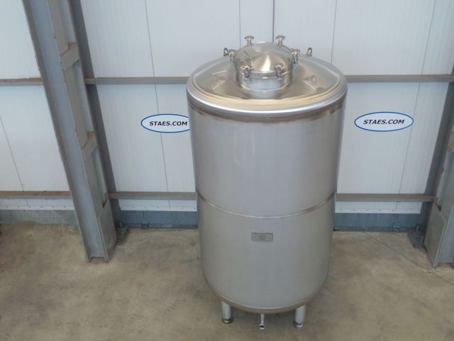 1 x 5.3m³ & 1 x 2.1m³ AISI304 Roestvijstalen druktanks; PED - CE; 10% RX; EN 13445