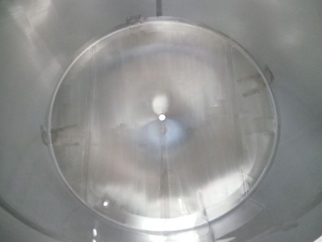 1 x 6m³ AISI316; vertikale RVS tank op poten