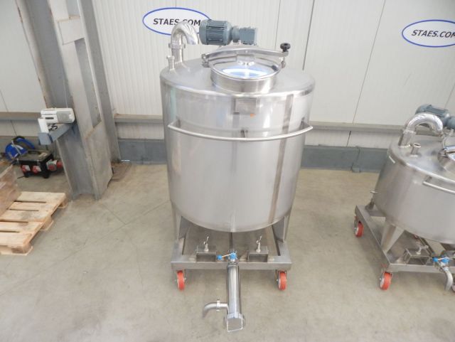 1 x 300L & 1 x 1.000L AISI316 roestvrijstalen mengtank; warmtewisselaar