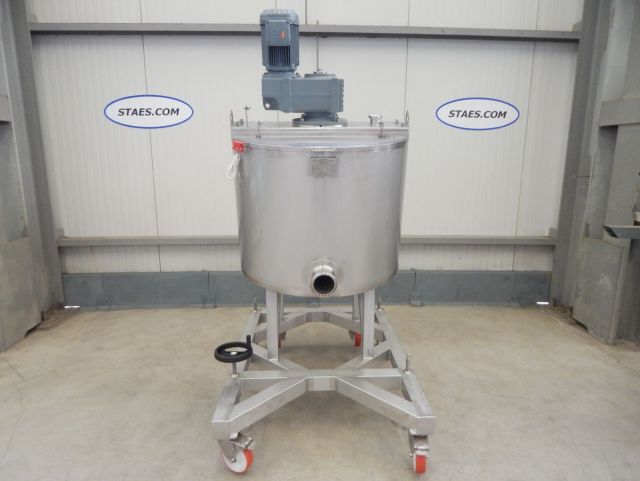 2 x 300L AISI304 chocolade mengtank; warmtewisselaar; isolatie