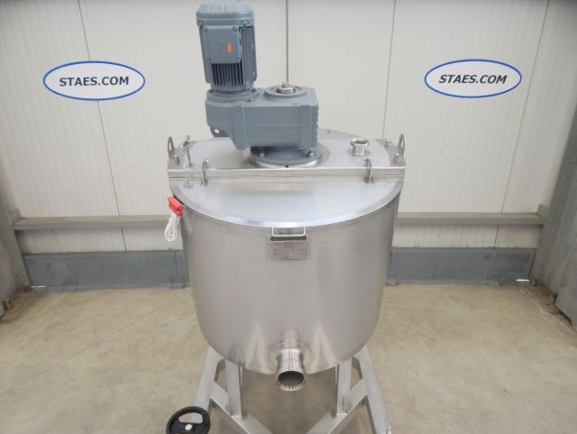 2 x 300L AISI304 chocolade mengtank; warmtewisselaar; isolatie