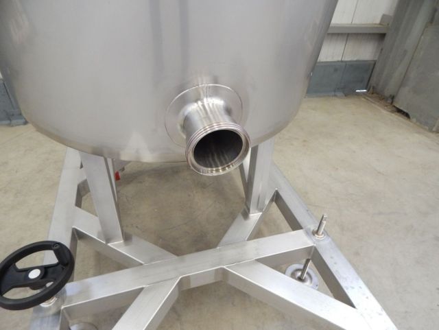 2 x 300L AISI304 chocolade mengtank; warmtewisselaar; isolatie