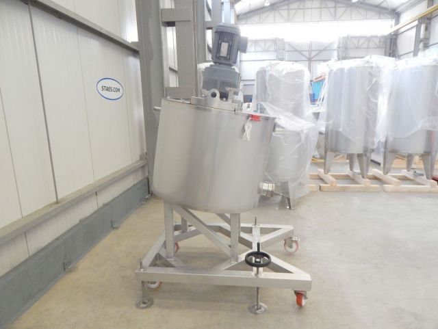 2 x 300L AISI304 chocolade mengtank; warmtewisselaar; isolatie