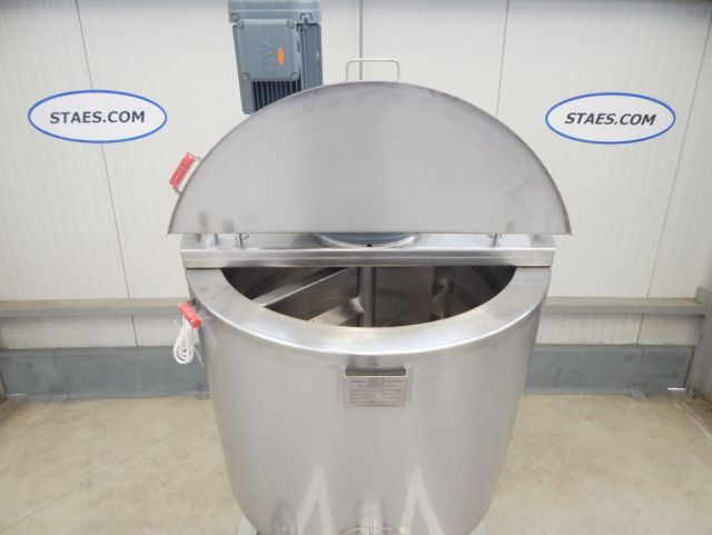 2 x 300L AISI304 chocolade mengtank; warmtewisselaar; isolatie