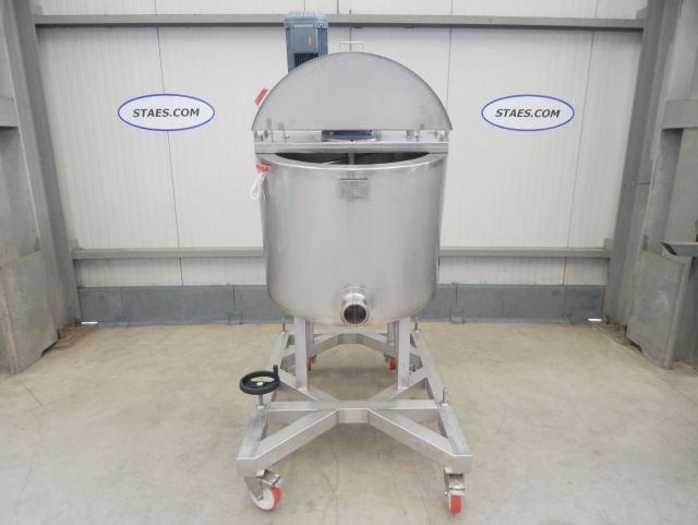 2 x 300L AISI304 chocolade mengtank; warmtewisselaar; isolatie