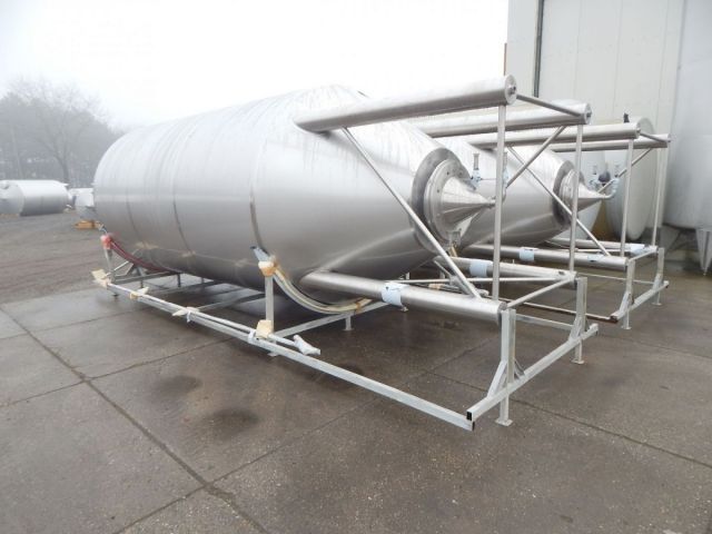 2 x 13m³ AISI304; CCT bier fermentatie tanks; PED CE TüV; 10% Rx