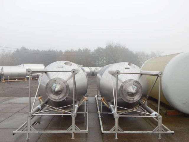 2 x 13m³ AISI304; CCT bier fermentatie tanks; PED CE TüV; 10% Rx