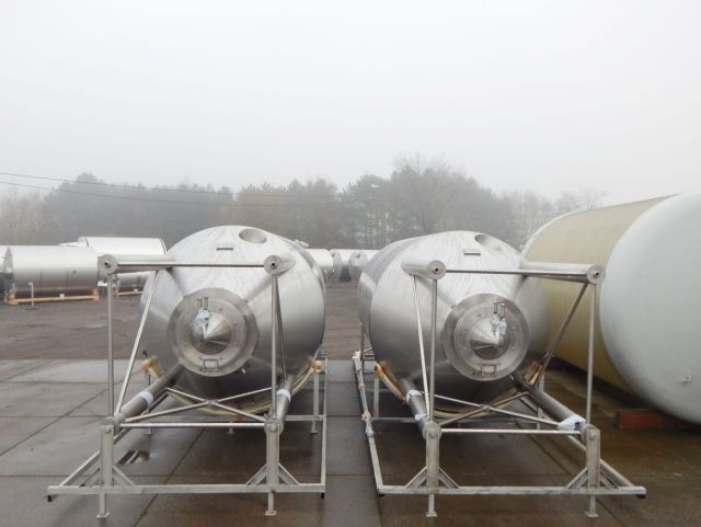 2 x 13m³ AISI304; CCT beer fermenters; PED CE TüV; 10% Rx