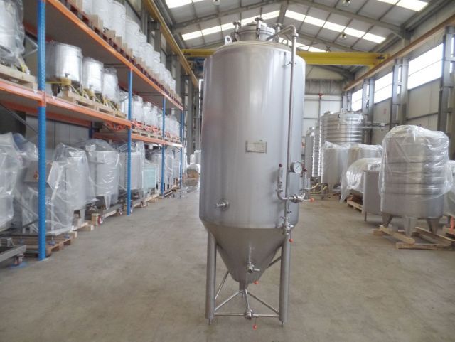 1 x 1m³ AISI304; CCT bier fermentatie tanks; PED CE TüV; 10% Rx